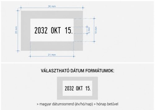 Dátumbélyegző szöveggel - Printer 52