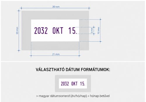 Dátumbélyegző szöveggel - Printer 52