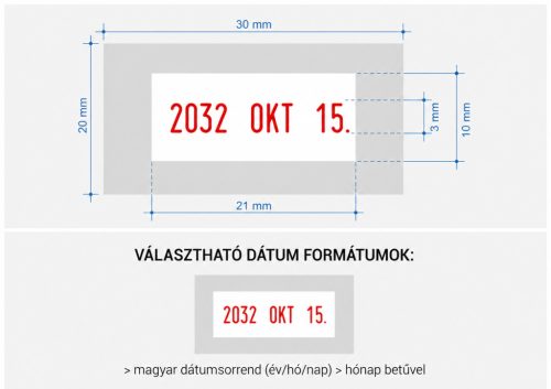 Dátumbélyegző szöveggel - Printer 52