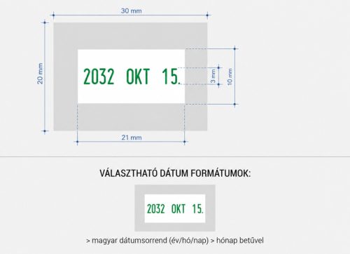Dátumbélyegző szöveggel - Printer 52