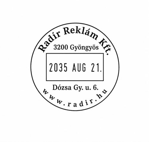 Dátumbélyegző szöveggel - R 30 kör 