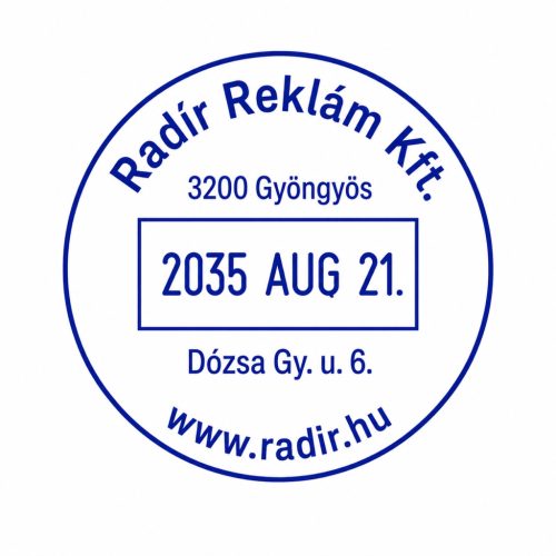 Dátumbélyegző szöveggel - R 30 kör 