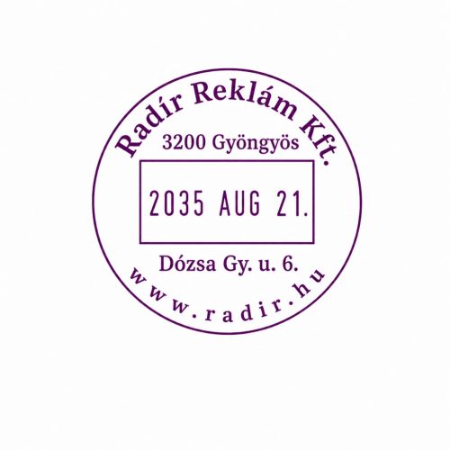 Dátumbélyegző szöveggel - R 30 kör 
