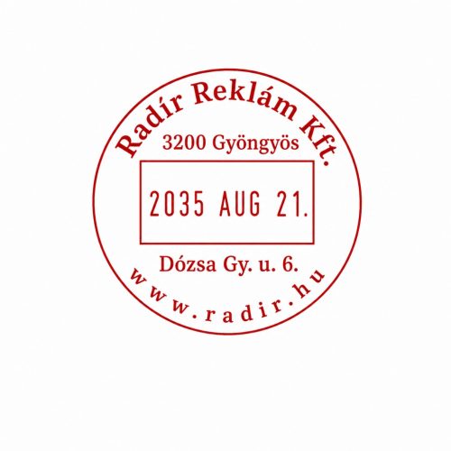 Dátumbélyegző szöveggel - R 30 kör 