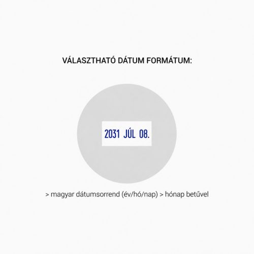 Dátumbélyegző szöveggel - R 40 kör 