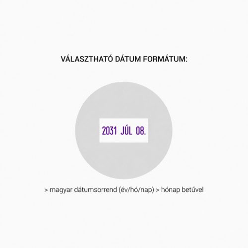 Dátumbélyegző szöveggel - R 40 kör 