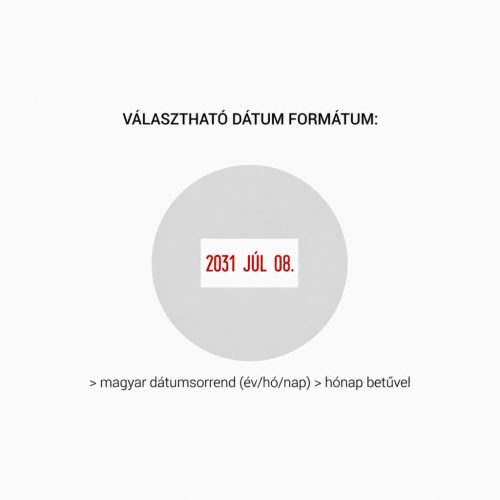 Dátumbélyegző szöveggel - R 40 kör 